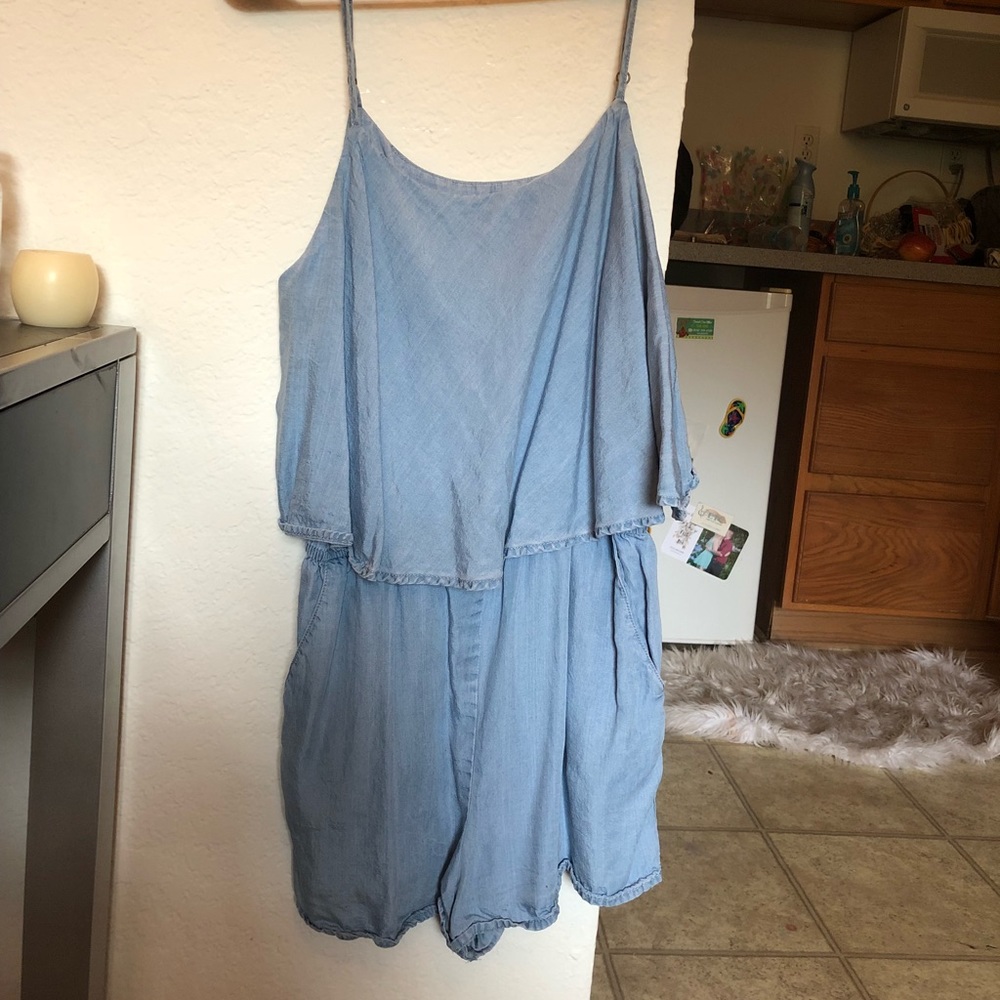 Denim romper